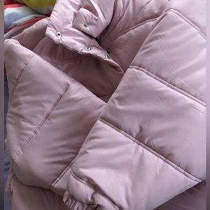 Pink puffer jacket